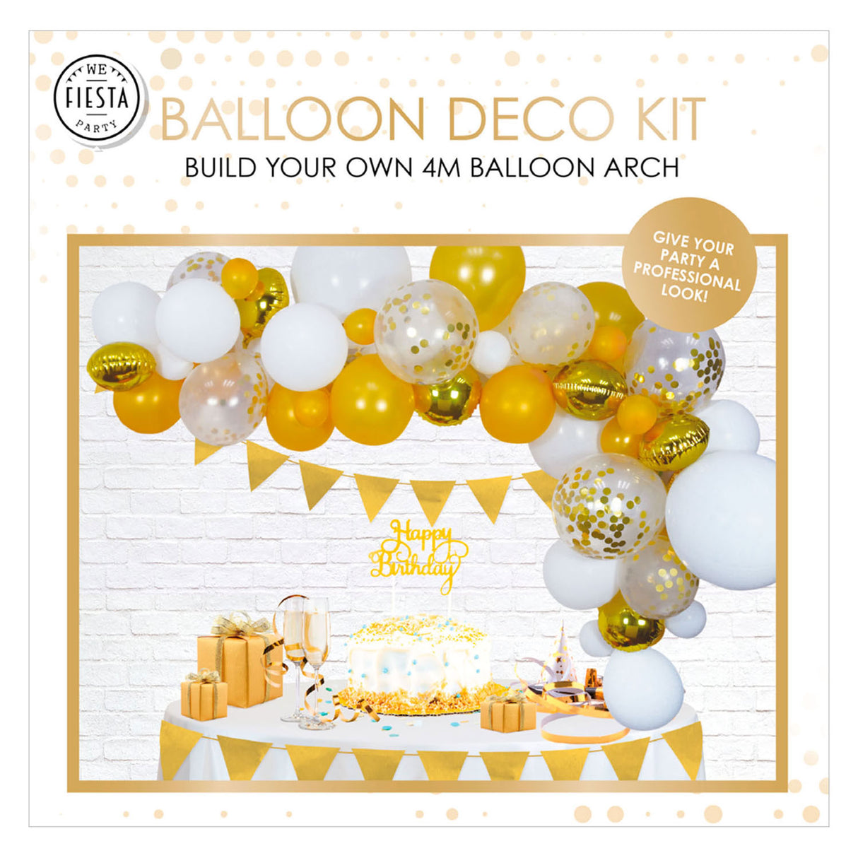 Balons Bow Set Gold