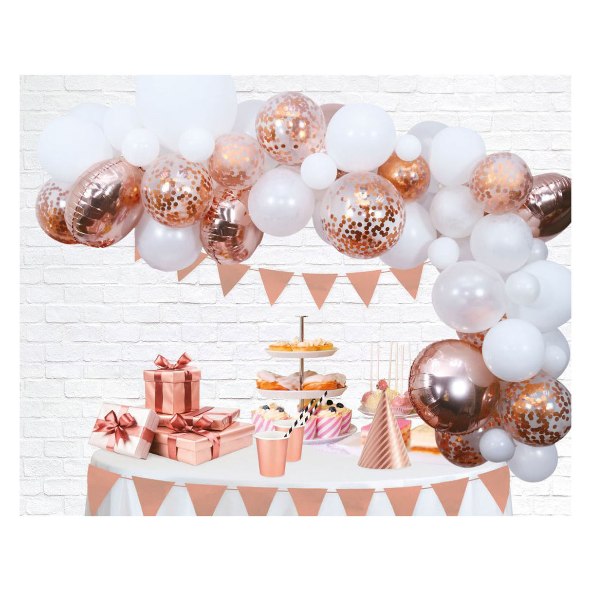 Balony Boog Set Rose Gold