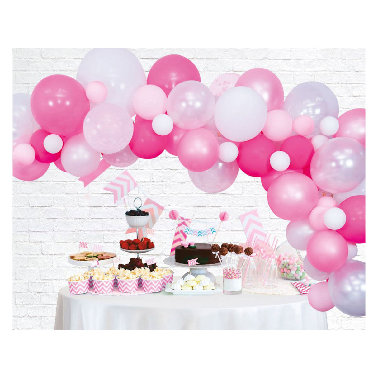 Luftballons Boog Set Pink