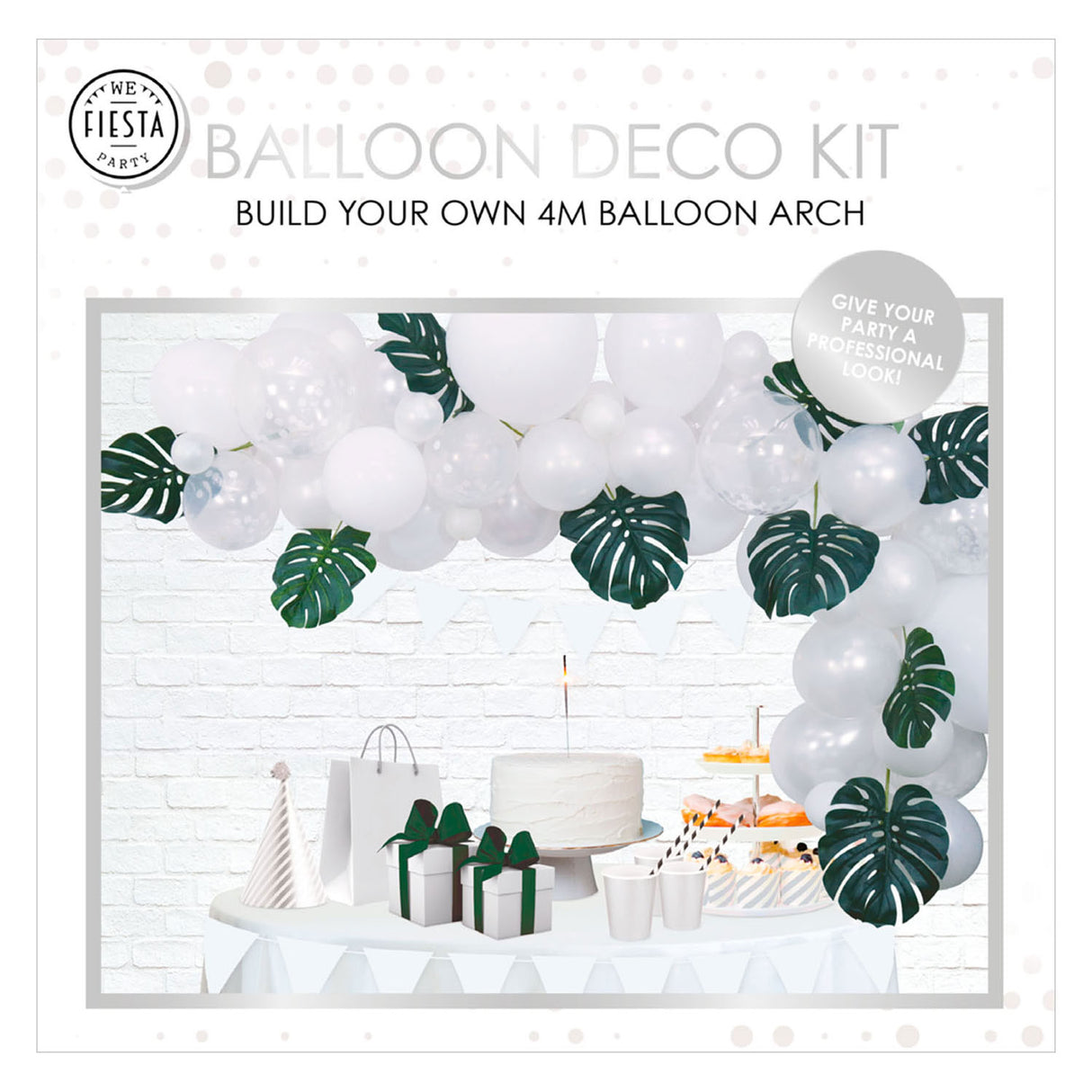 Balloons Boog Set White