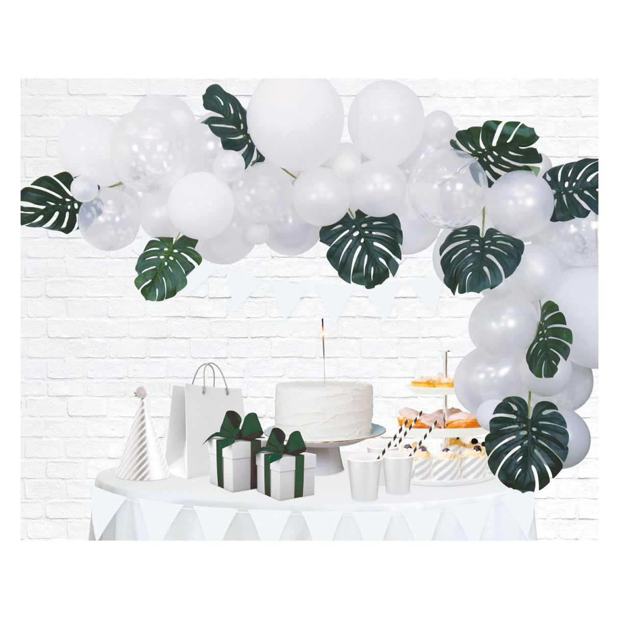 Balloons Boog Set White