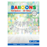 Folsieballon Text alles Gute zum Geburtstag Silber