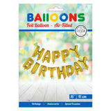 Folieron Text Happy Birthday Gold