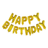 Folieron Text Happy Birthday Gold