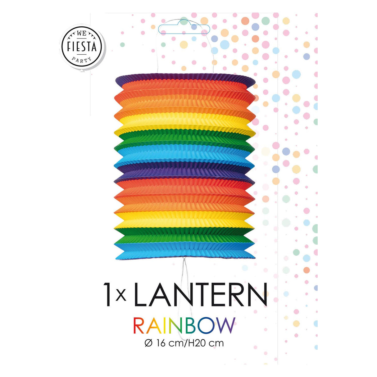 Papírová lucerna Rainbow, 16 cm