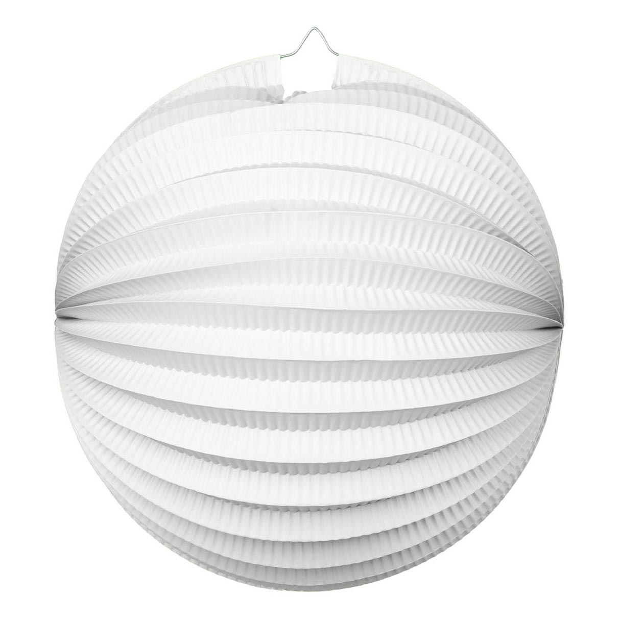 Lanterne en papier globos autour du blanc, 25 cm