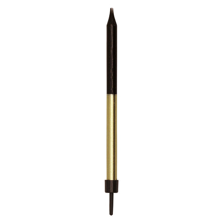 Globos cake candles 9.5cm with holders black gold - 12 pcs.