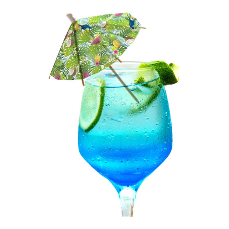Paper cocktail parasol picks xl aloha - 18cm