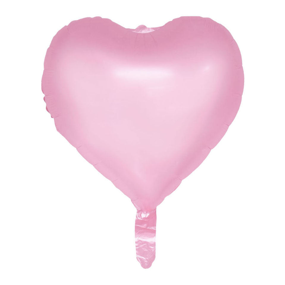 Balão metalizado Globos corações aquarela de 18 polegadas - rosa pastel