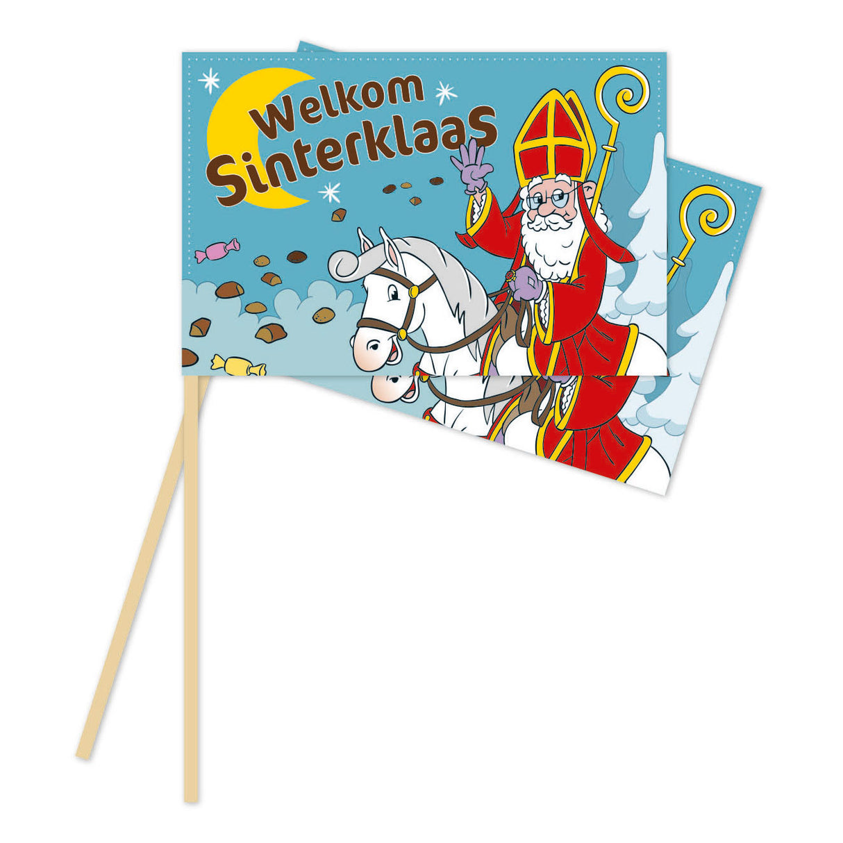 Sinterklaas paper flags 10 pieces | 12 pieces