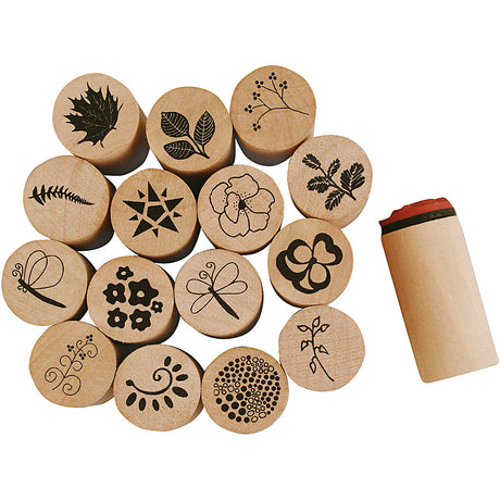 Creativ Company Deco Art Stamps Flowers and Liście, 15dlg.