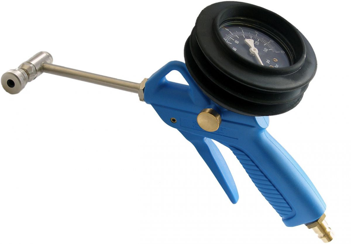 Air gun with rotating head and manometer +