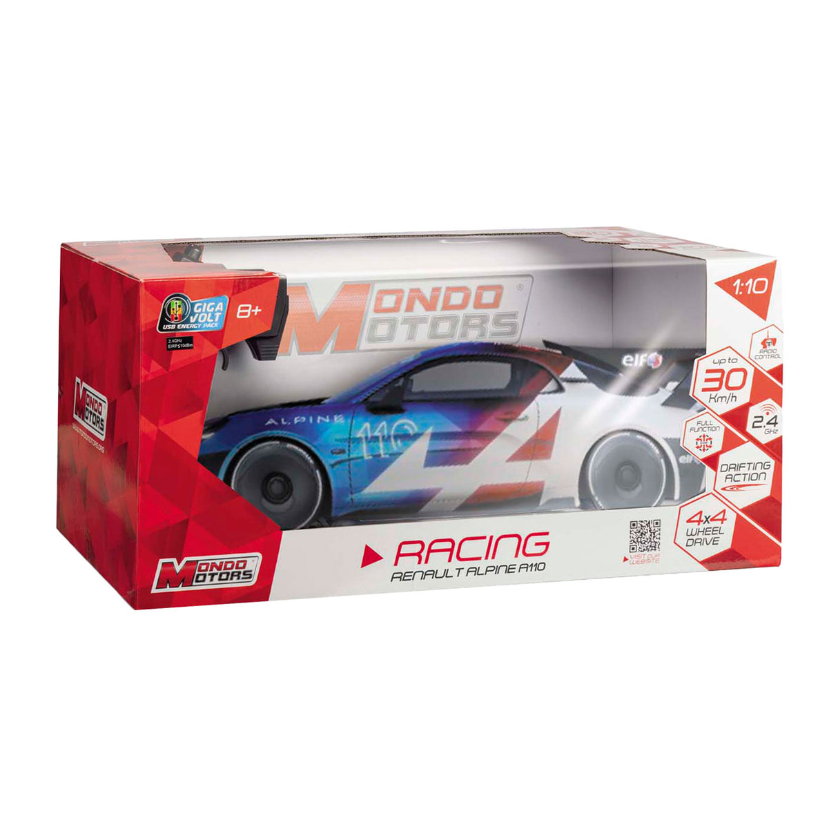 Mondo Motors RC contrôlable Auto Renault Alpine GT4 Drifting, échelle 1:10