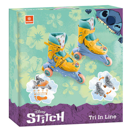 Mondo roller skates 3 wheels stitch - size 29-32cm