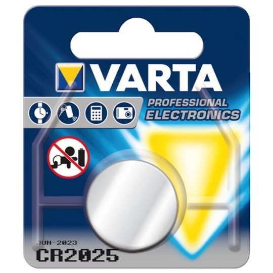 Batterie de cellules de bouton Varta CR2025 Lithium 3V