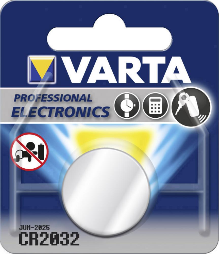 Batteria cella del pulsante VARTA CR2032 LITITIO 3V