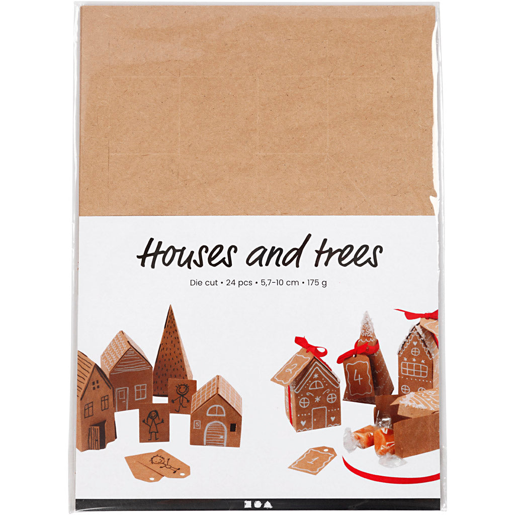 Creativ Company Houses and Trees Cardboard Set
