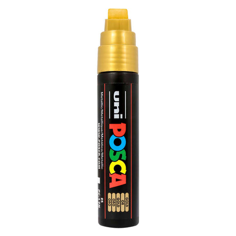 Uni Posca paint marker 17k gold - chisel tip 15mm