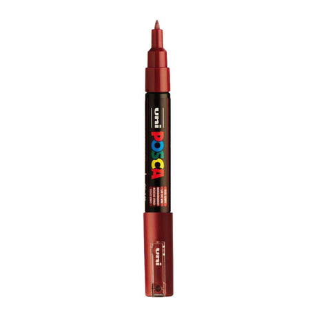 Uni-posca posca Marker, Gréisst pc-1m, Linn Breet 0,7 mm, extra-fein, roude Wäin, 1 Stéck