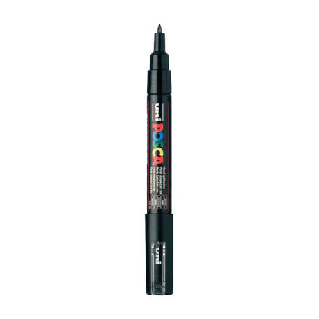 Marqueur Uni-posca posca, taille pc-1m, largeur de trait 0,7 mm, extra-fin, noir, 1 pièce
