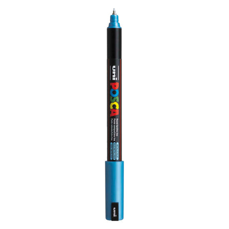 Uni Posca Marker PC-1MR Metallic Blue - Extra Fine 0.7mm