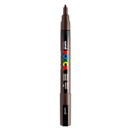 Uni Posca PC3M Acrylic Marker Dark Brown - fine bullet tip up to 1.3 mm
