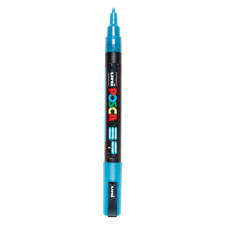 Uni Posca PC3M Paint Marker Glitter Light Blue - Bullet Tip up to 1.3 mm
