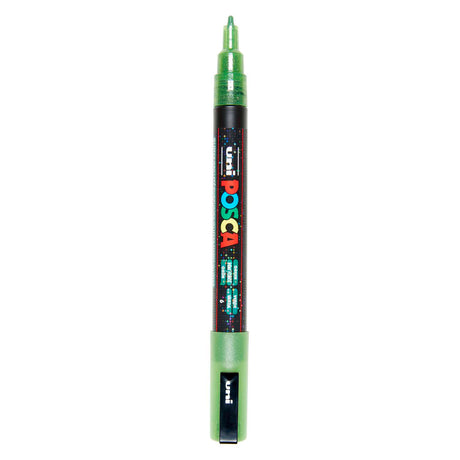 Uni Posca PC3M paint marker glitter light green - round nib up to 1.3 mm