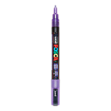 Uni Posca PC3M Paint Marker Glitter Purple - fine bullet tip up to 1.3 mm