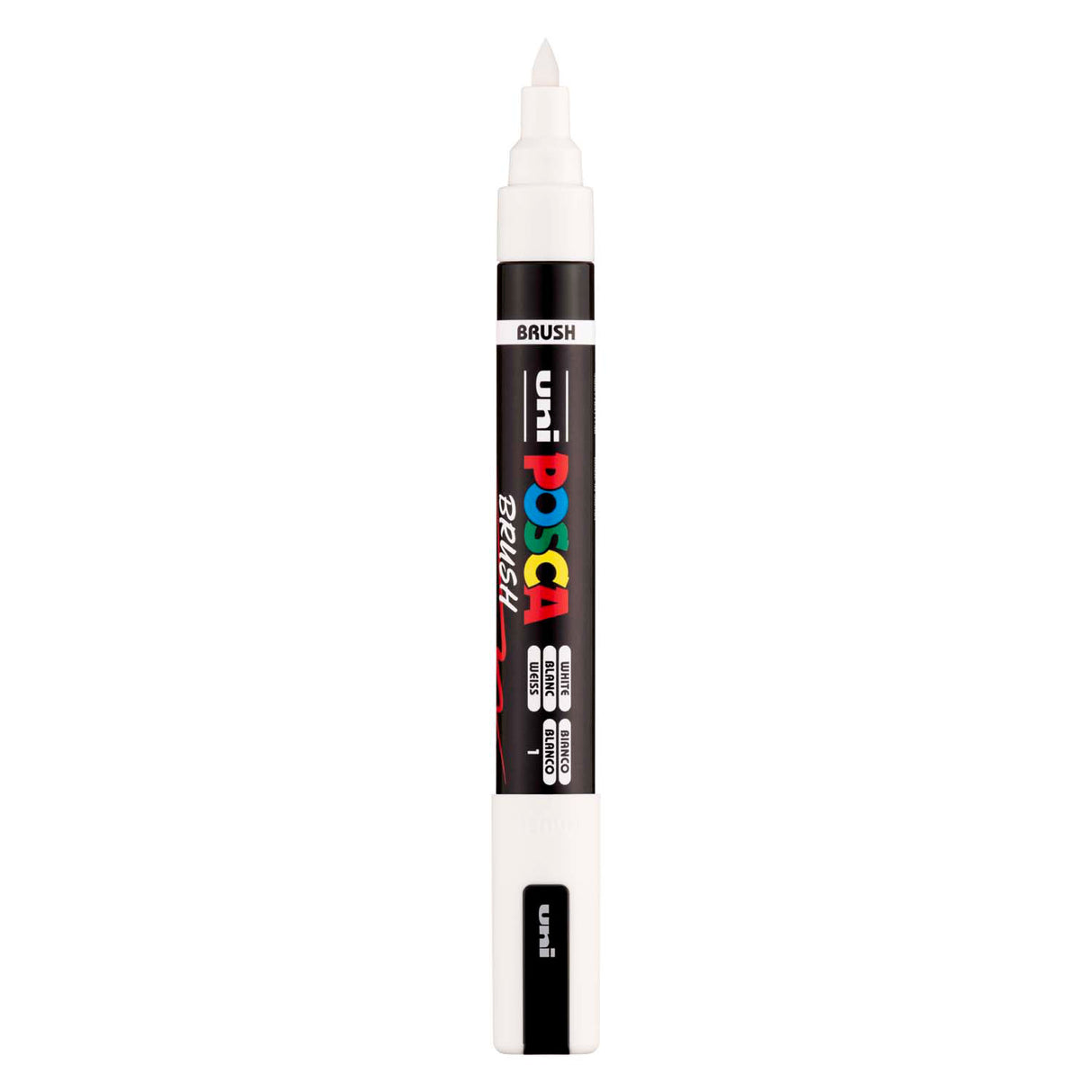 Uni posca brushmarker pc5br wit - brushpunt 1-4 mm