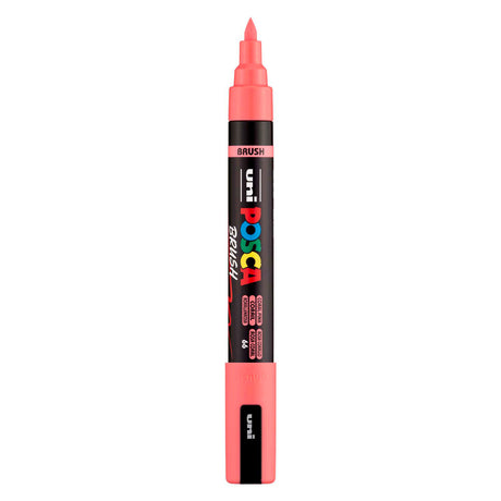 Uni Posca Brush Marker PC5BR Coral Pink - Brush Tip 1-4 mm