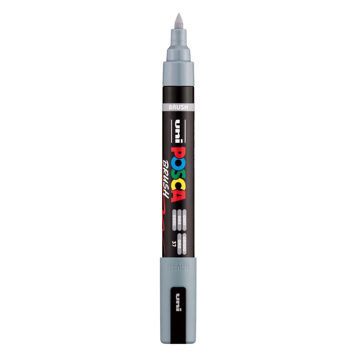 Uni Posca brush marker PC5BR grey - brush tip 1-4 mm