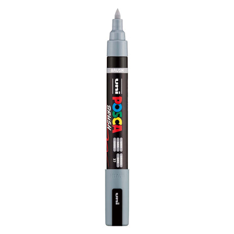 Uni Posca brush marker PC5BR grey - brush tip 1-4 mm