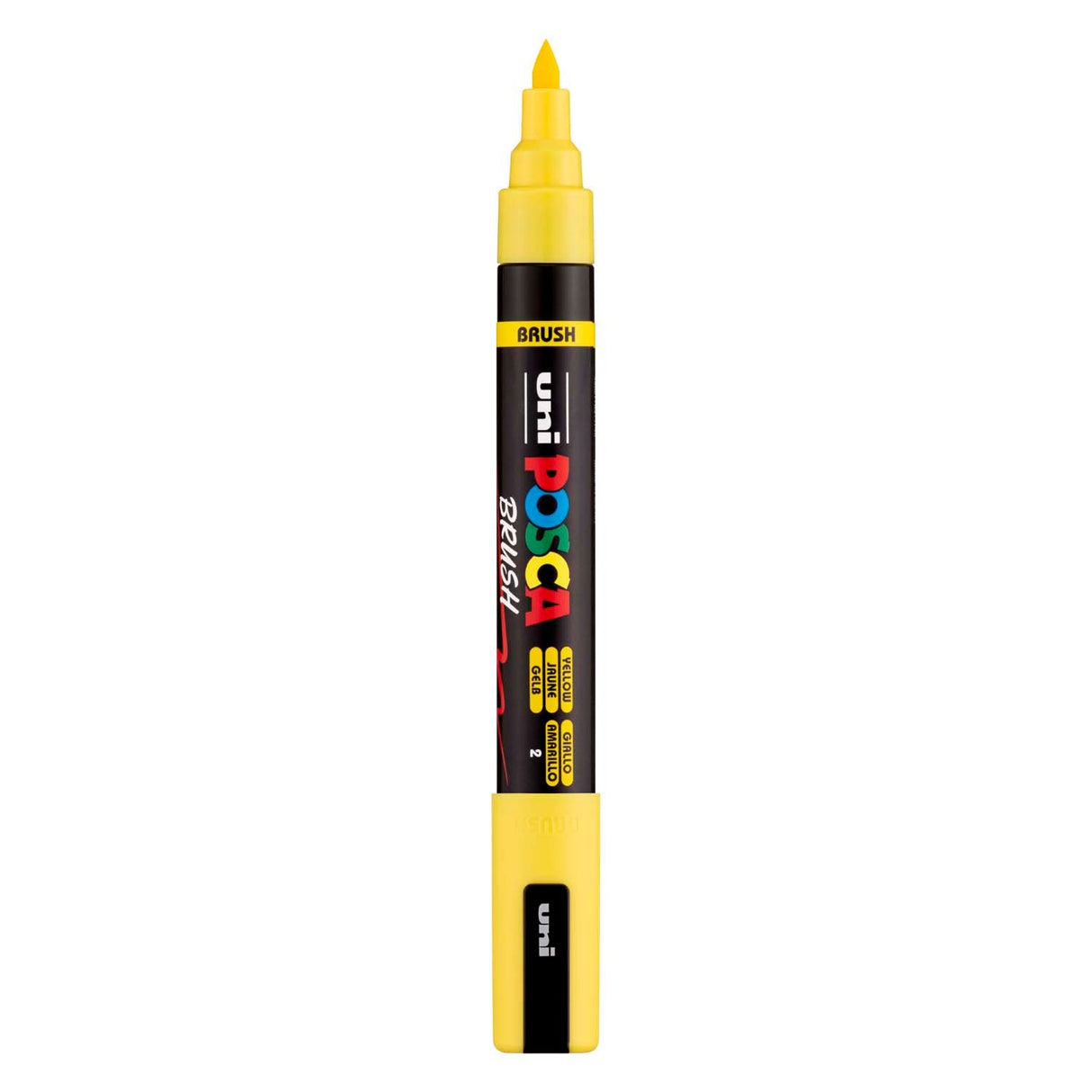 Uni Posca brush marker PC5BR yellow - brush tip 1-4 mm