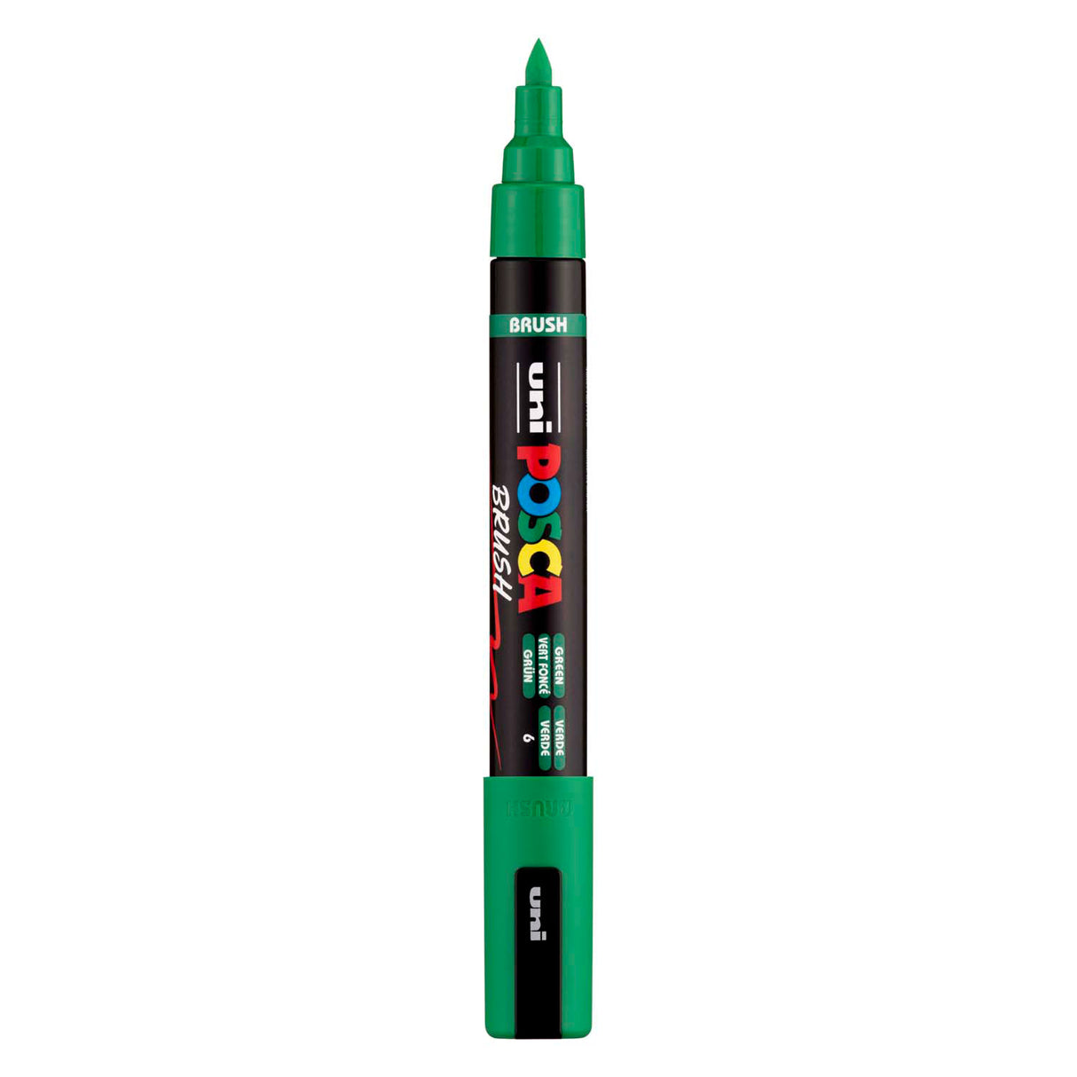 Uni Posca brush marker PC5BR green - brush tip 1-4 mm