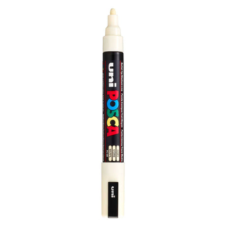 Uni-Posca-Posca-Marker, Größe PC-5 m, Strichstärke 2,5 mm, mittel, elfenbeinfarben, 1 Stück