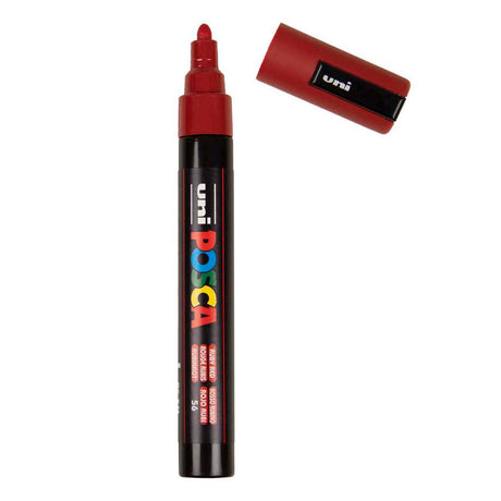 Uni Posca paint marker PC5M ruby red - conical tip 2.5mm
