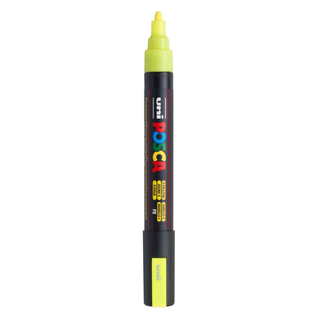 Uni Posca paint marker PC5M neon yellow - conical tip 2.5 mm