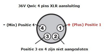 Van Beijck Bateria ładowarka XLR 4-pins neutrik, w tym 36 woltów 2 AH