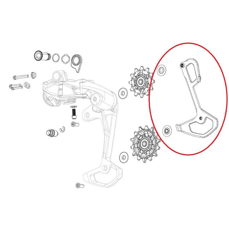 Sram derad red axs e1 xplr cage black