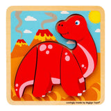 Bigjigs Wooden Shape Puzzle Diplodocus - 4 pc.