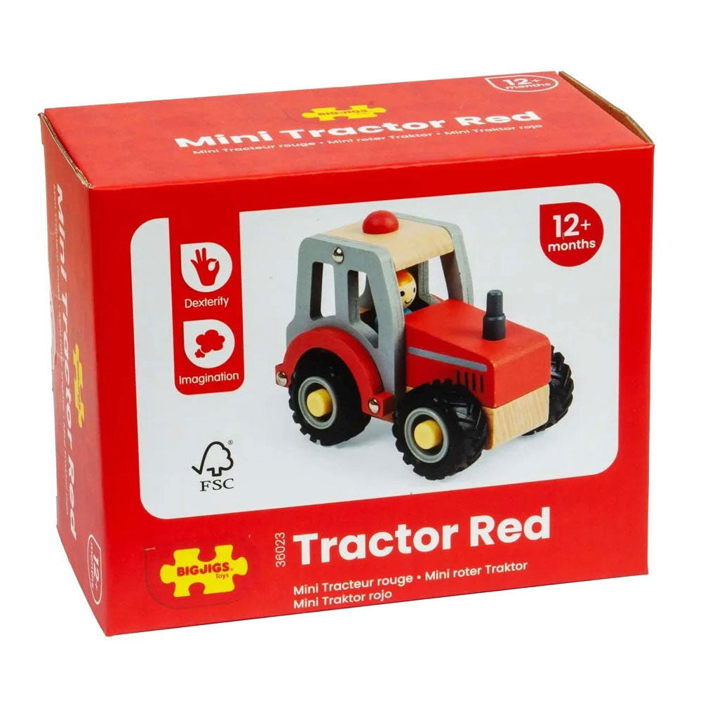 Bigjigs Wooden Red Tractor