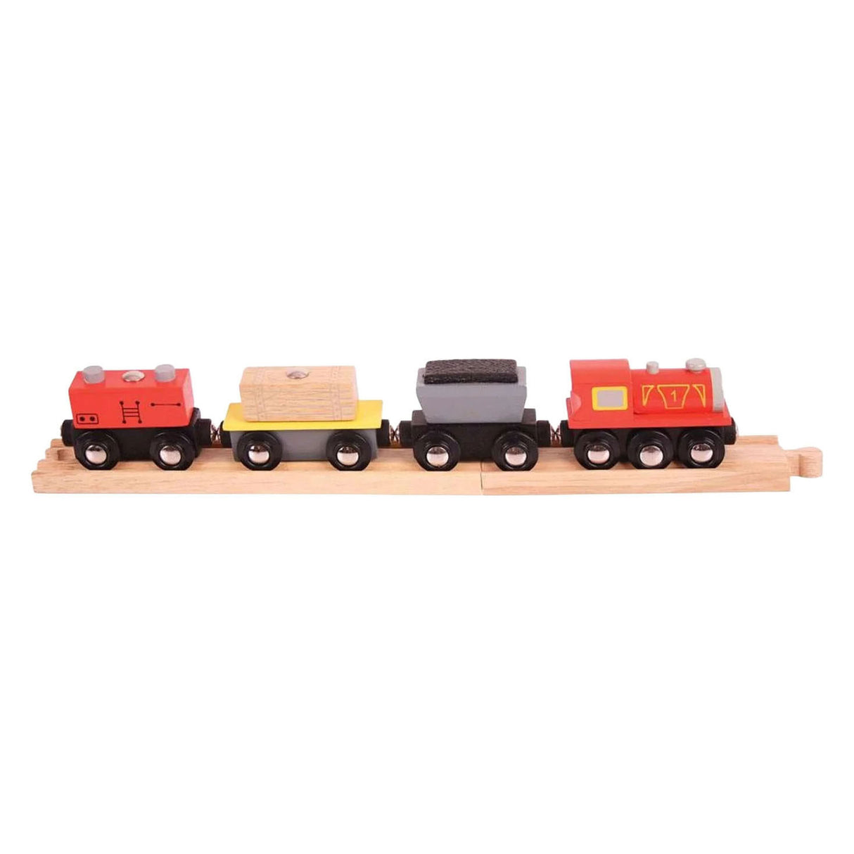 Bigjigs Wooden Freight Train - 9-piece