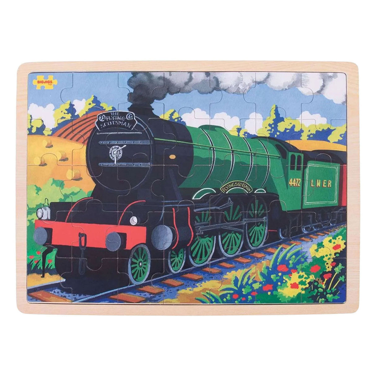 Bigjigs Wooden Jigsaw Puzzle Flying Scotsman - 35pc.