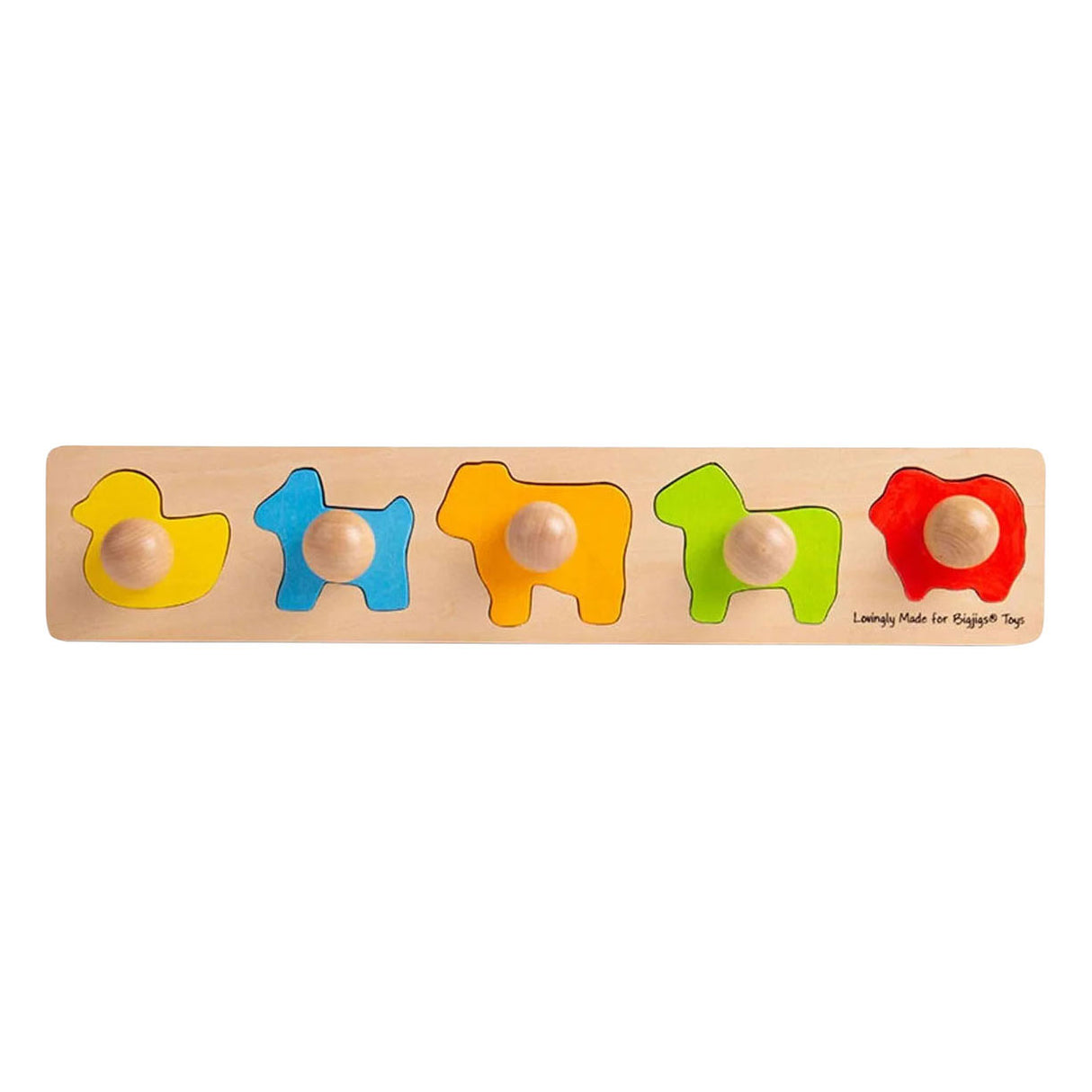 Bigjigs Wooden Animal Shape Puzzle - 5 pcs.