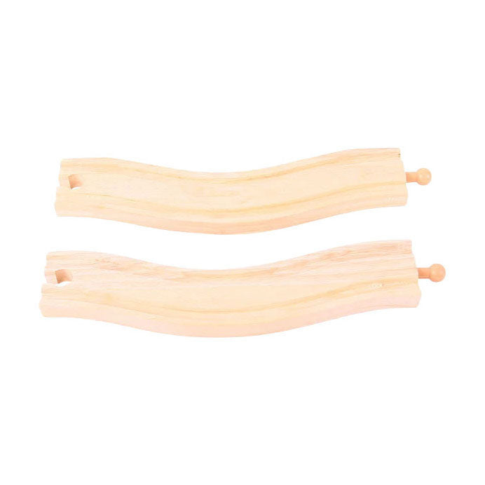Bigjigs Wooden Railway - Curved Track - 2pc.