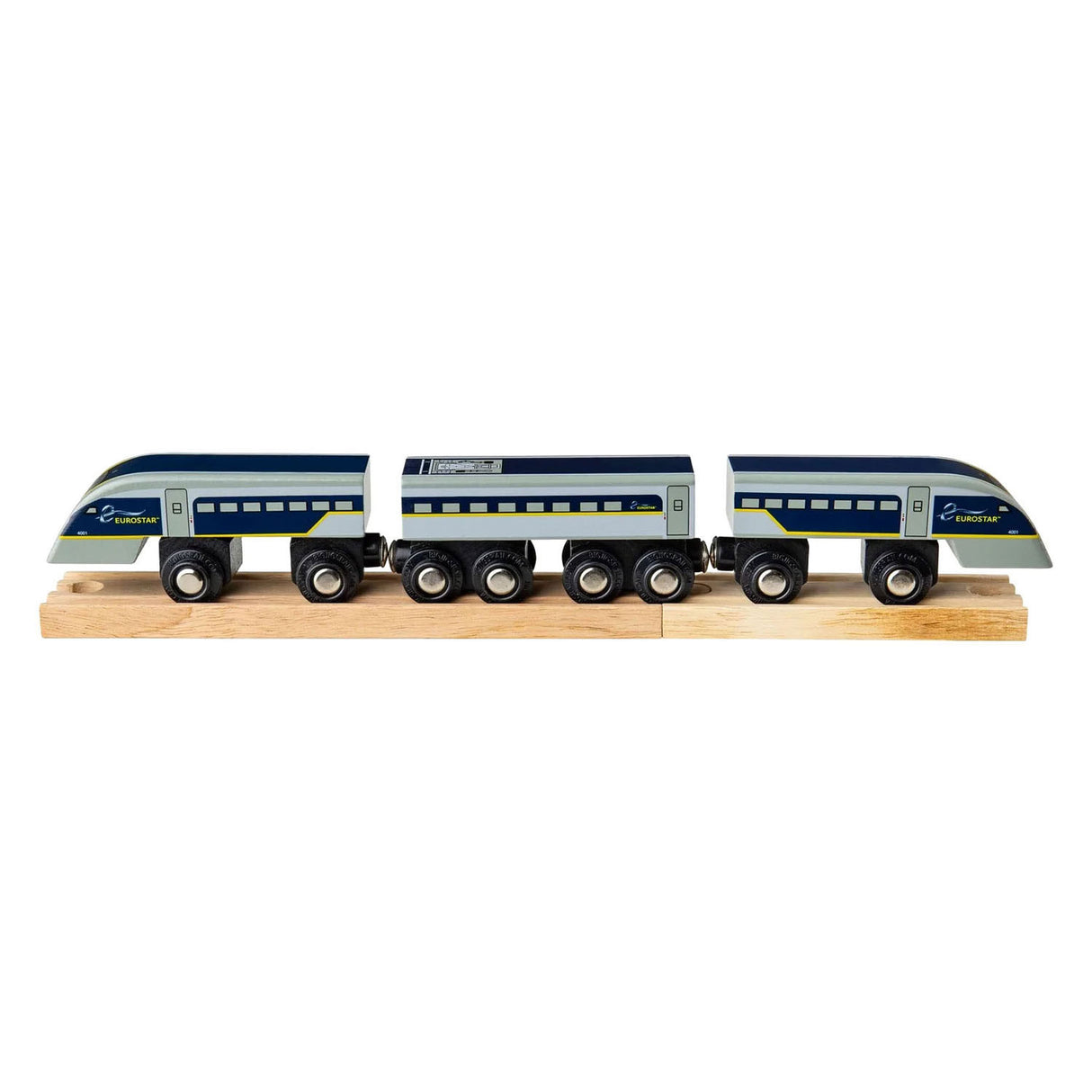 Bigjigs Wooden Eurostar e320 Train - 5-piece set.