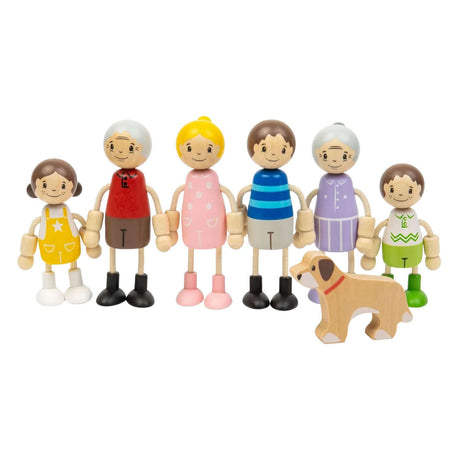Bigjigs Wooden Dollhouse Family - 7-piece