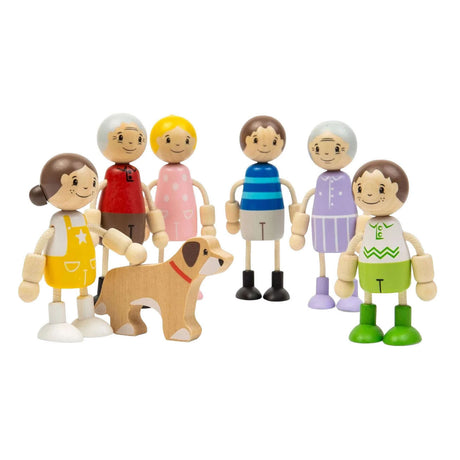 Bigjigs Wooden Dollhouse Family - 7-piece