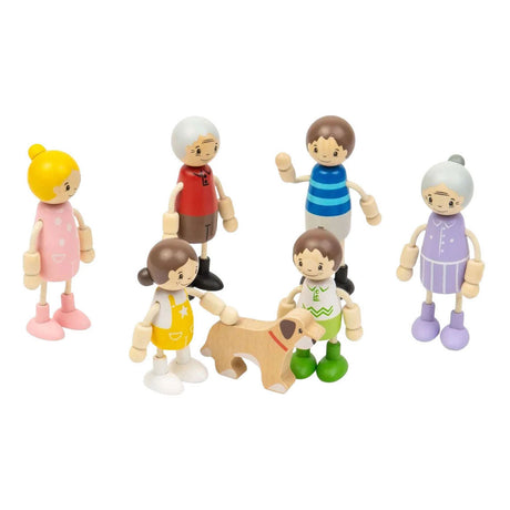 Bigjigs Wooden Dollhouse Family - 7-piece